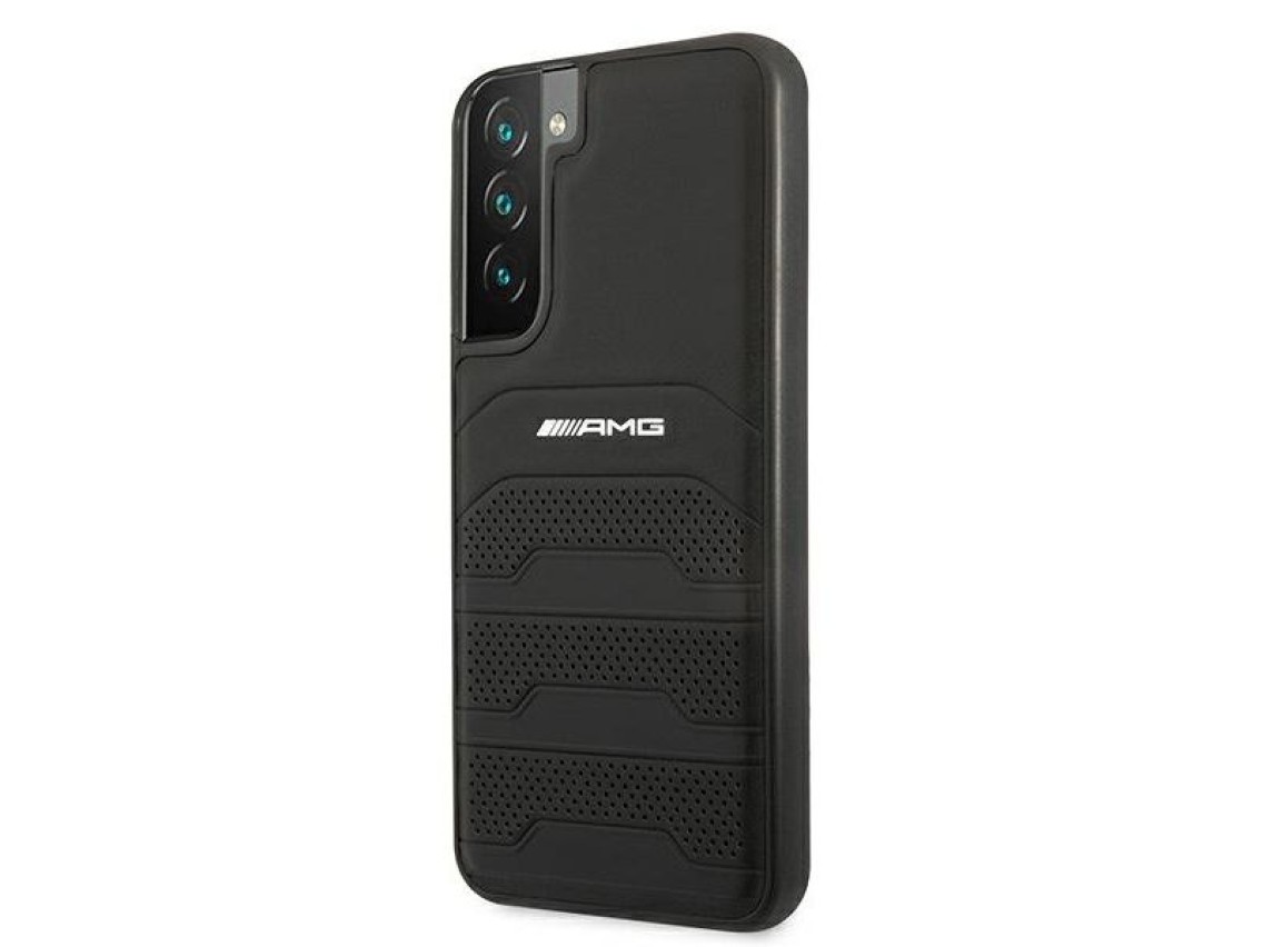 AMG Leather Debossed Lines case for Samsung Galaxy S22+ - black
