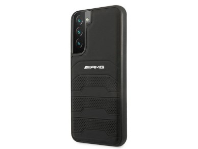 AMG Leather Debossed Lines case for Samsung Galaxy S22+ - black AMG Leather Debossed Lines case for Samsung Galaxy S22+ - black