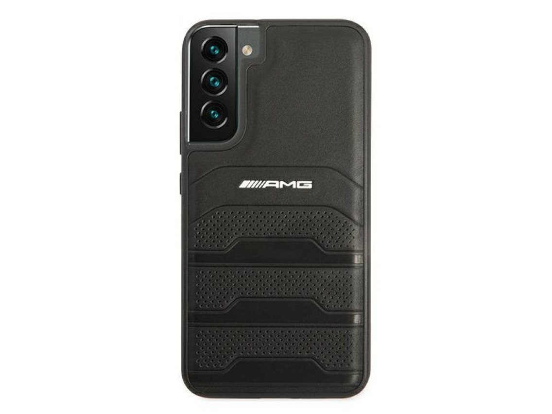 AMG Leather Debossed Lines case for Samsung Galaxy S22+ - black