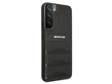 AMG Leather Debossed Lines case for Samsung Galaxy S22+ - black AMG Leather Debossed Lines case for Samsung Galaxy S22+ - black