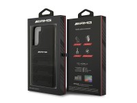 AMG Leather Debossed Lines case for Samsung Galaxy S22+ - black AMG Leather Debossed Lines case for Samsung Galaxy S22+ - black