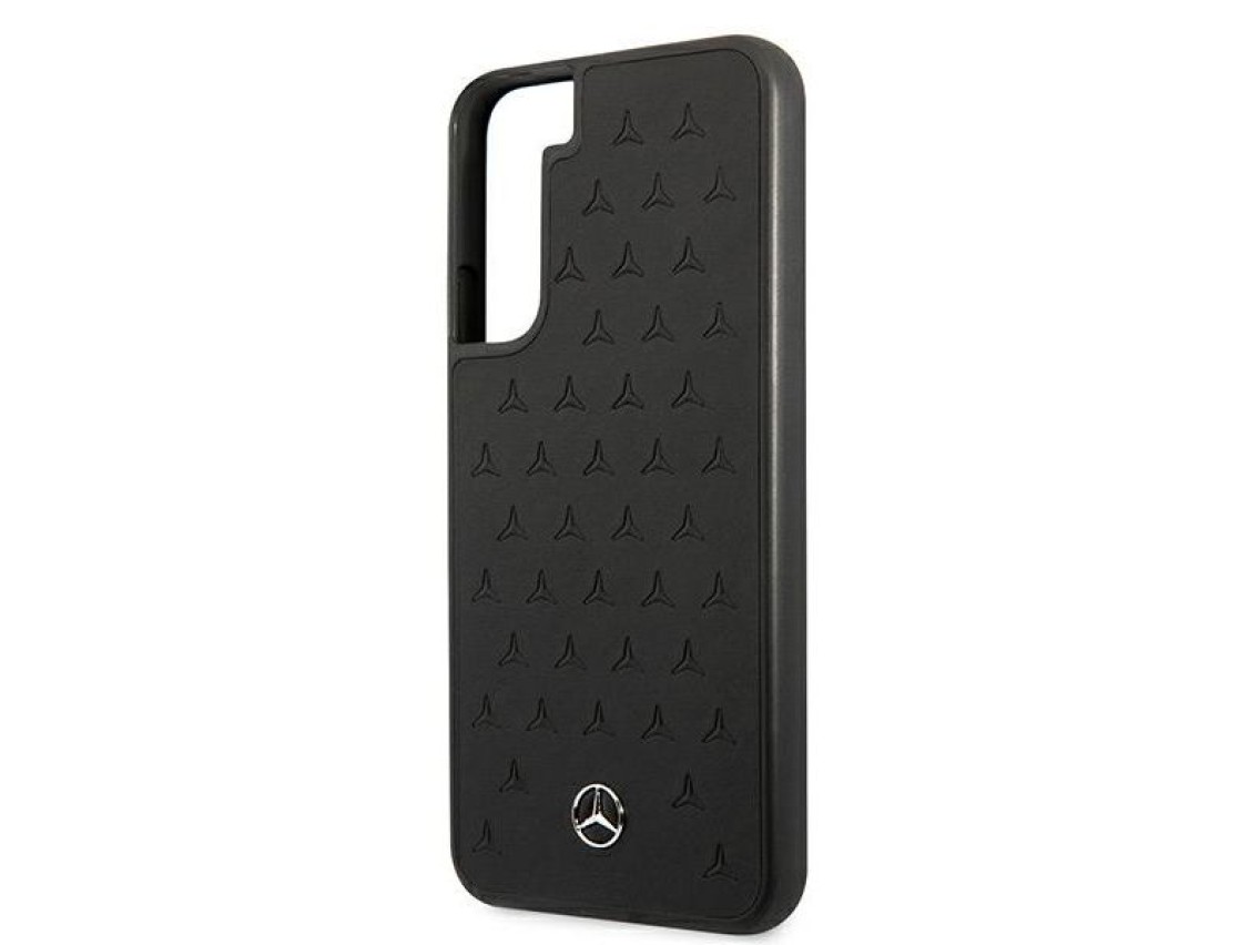 Mercedes Leather Stars Pattern Case for Samsung Galaxy S22+ - Black