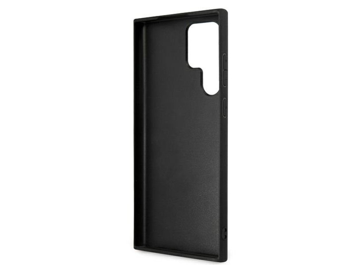 Estuche rígido Guess GUHCS22L4GMGGR S908 S22 Ultra szary/gris 4G con logotipo metálico grande