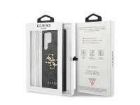 Estuche rígido Guess GUHCS22L4GMGGR S908 S22 Ultra szary/gris 4G con logotipo metálico grande Estuche rígido Guess GUHCS22L4GMGGR S908 S22 Ultra szary/gris 4G con logotipo metálico grande