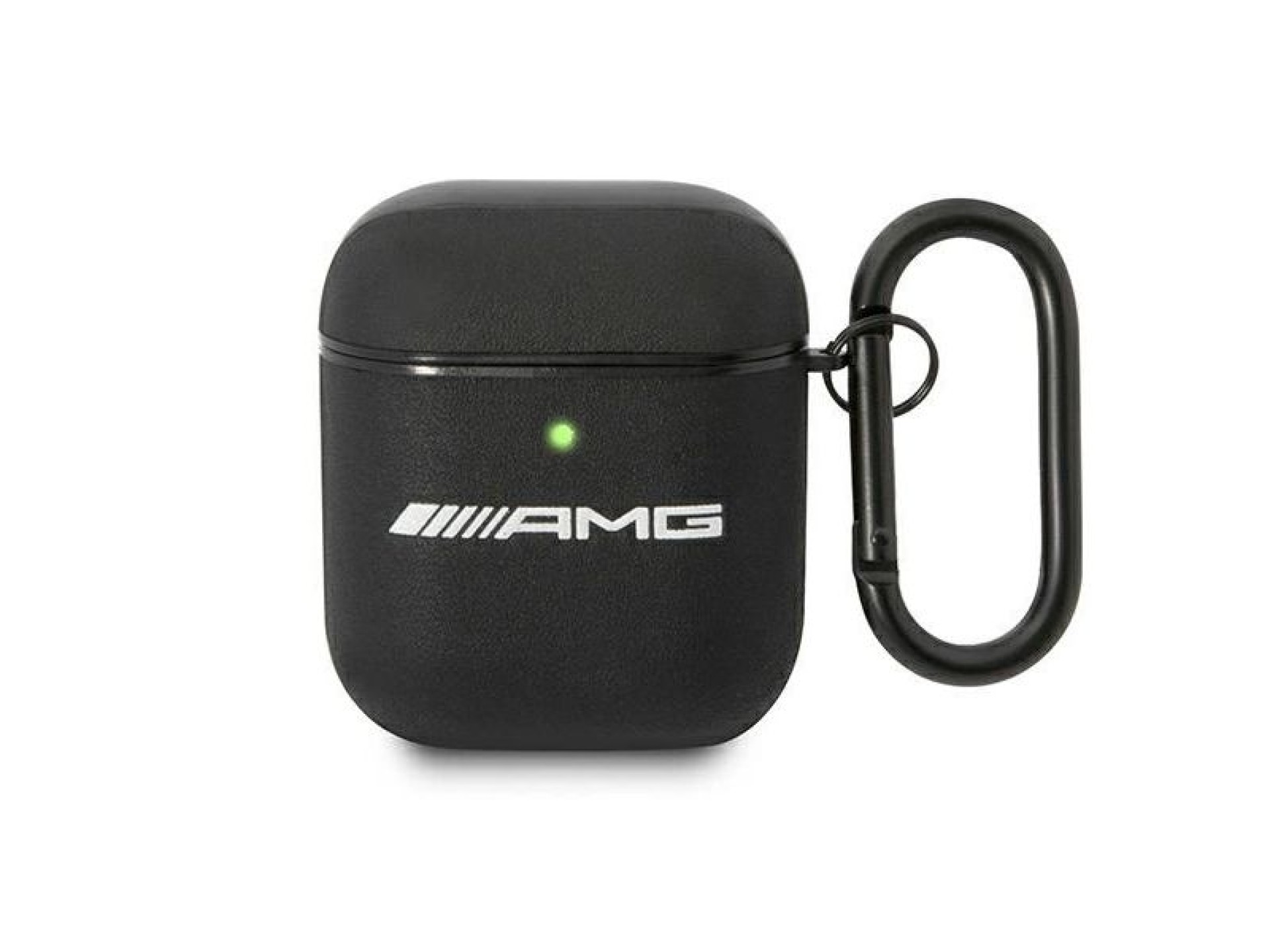 Capa para AirPods AMG AMA2SLWK em couro preto/preto