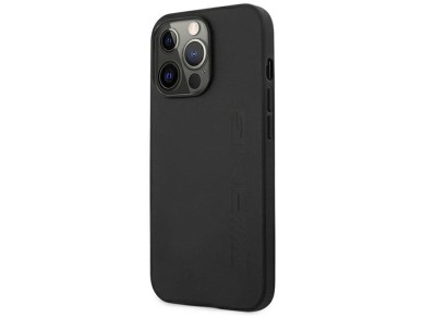 Capa rígida preta AMG AMHCP14LDOLBK para iPhone 14 Pro 6.1" em couro com gravação a quente. Capa rígida preta AMG AMHCP14LDOLBK para iPhone 14 Pro 6.1" em couro com gravação a quente.