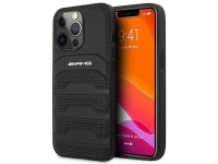 AMG AMHCP14LGSEBK iPhone 14 Pro 6.1" negro / funda rígida negra de cuero con líneas grabadas en reli AMG AMHCP14LGSEBK iPhone 14 Pro 6.1" negro / funda rígida negra de cuero con líneas grabadas en reli