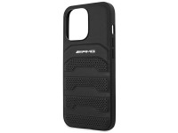 AMG AMHCP14LGSEBK iPhone 14 Pro 6.1" negro / funda rígida negra de cuero con líneas grabadas en reli AMG AMHCP14LGSEBK iPhone 14 Pro 6.1" negro / funda rígida negra de cuero con líneas grabadas en reli