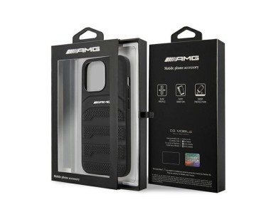 AMG AMHCP14XGSEBK iPhone 14 Pro Max 6,7 "black / black hardcase Leather Debossed Lines AMG AMHCP14XGSEBK iPhone 14 Pro Max 6,7 "black / black hardcase Leather Debossed Lines