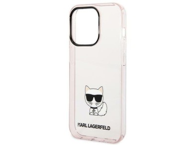 Karl Lagerfeld Choupette Body Case for iPhone 14 Pro Max - Pink