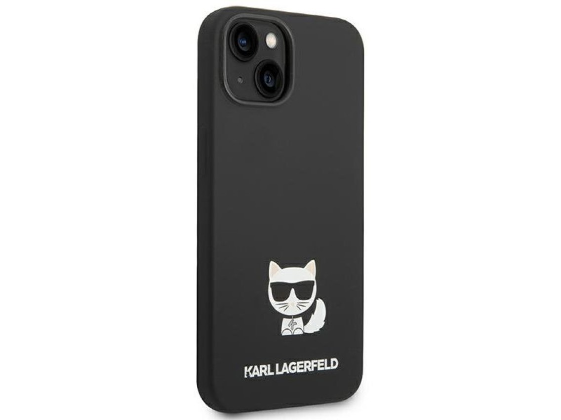 Karl Lagerfeld Silicone Choupette Body Case for iPhone 13 / 14 / 15 - Black