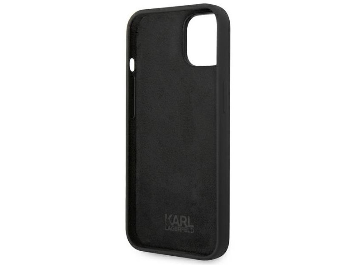 Karl Lagerfeld Silicone Choupette Body Case for iPhone 13 / 14 / 15 - Black