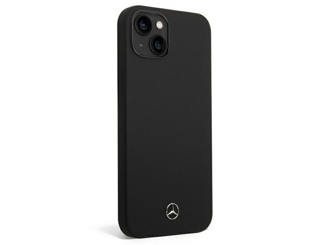 Funda Mercedes Silicone Line para iPhone 14 Plus - negra