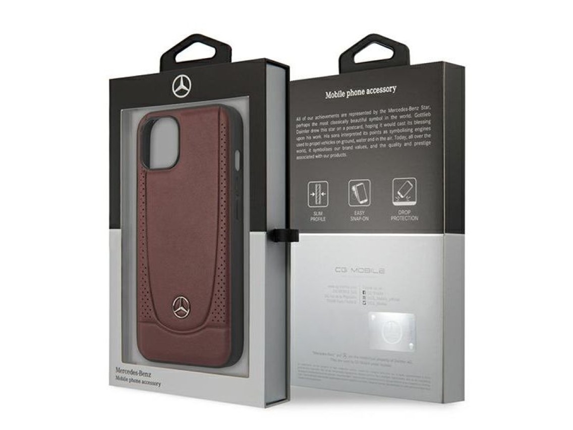 Mercedes MEHCP14MARMRE iPhone 14 Plus 6.7 "red / red hardcase Leather Urban Bengale