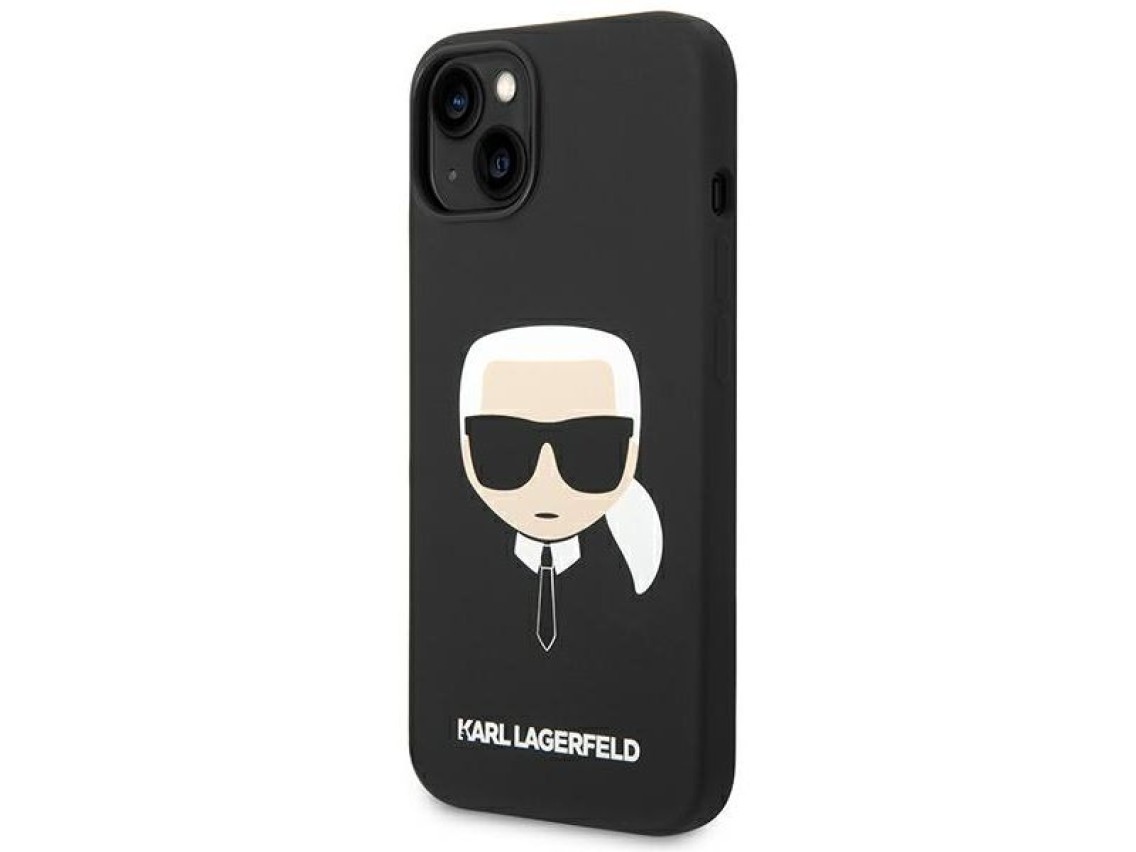 Karl Lagerfeld Silicone Karl`s Head Case for iPhone 13 / 14 / 15 - Black