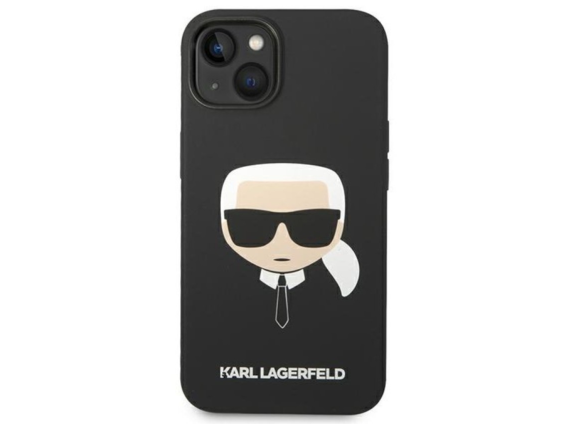 Karl Lagerfeld Silicone Karl`s Head Case for iPhone 13 / 14 / 15 - Black