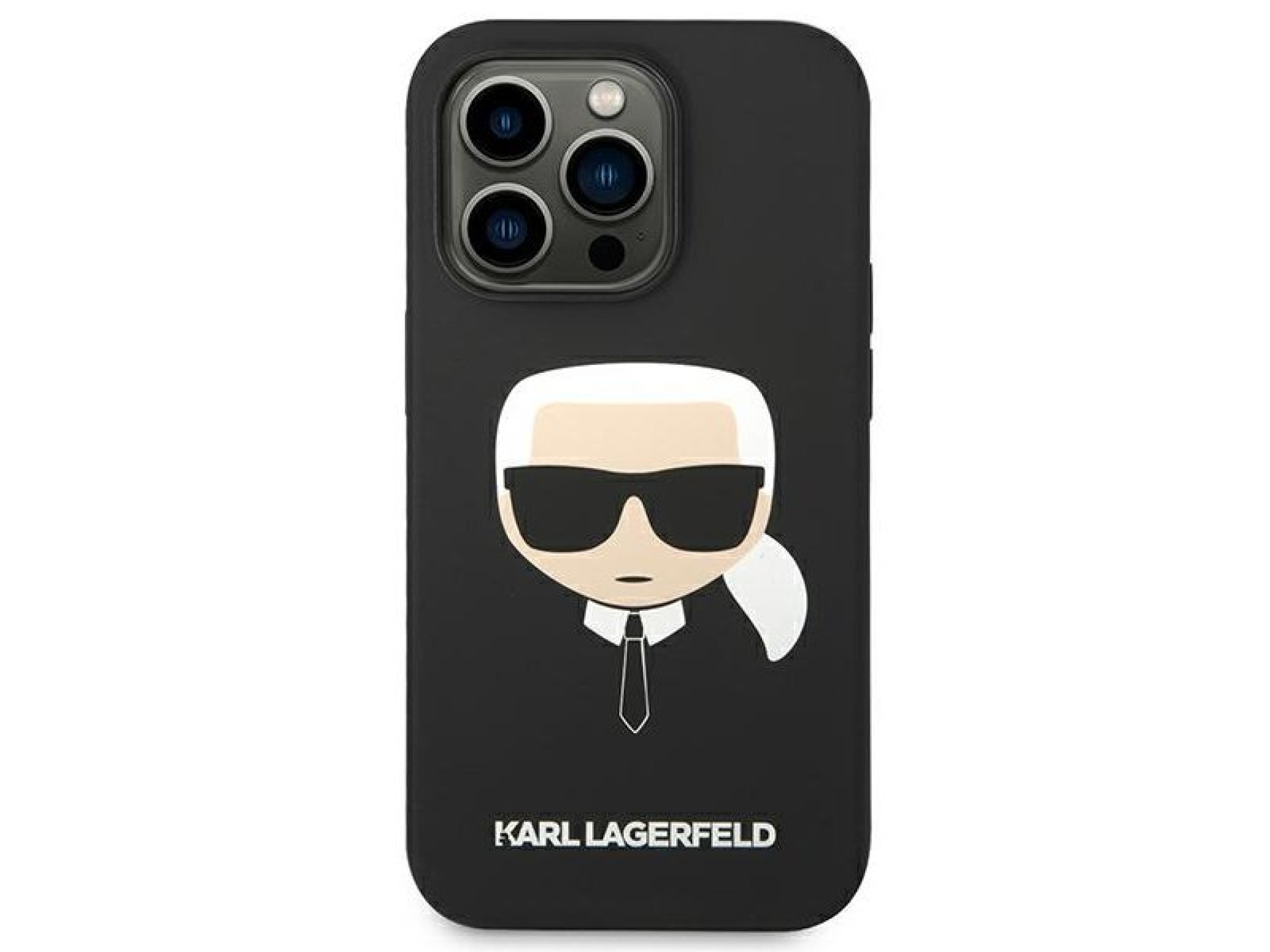 Karl Lagerfeld Silicone Karl`s Head Case for iPhone 14 Pro Max - Black