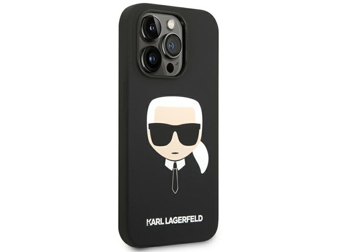 Karl Lagerfeld Silicone Karl`s Head Case for iPhone 14 Pro Max - Black