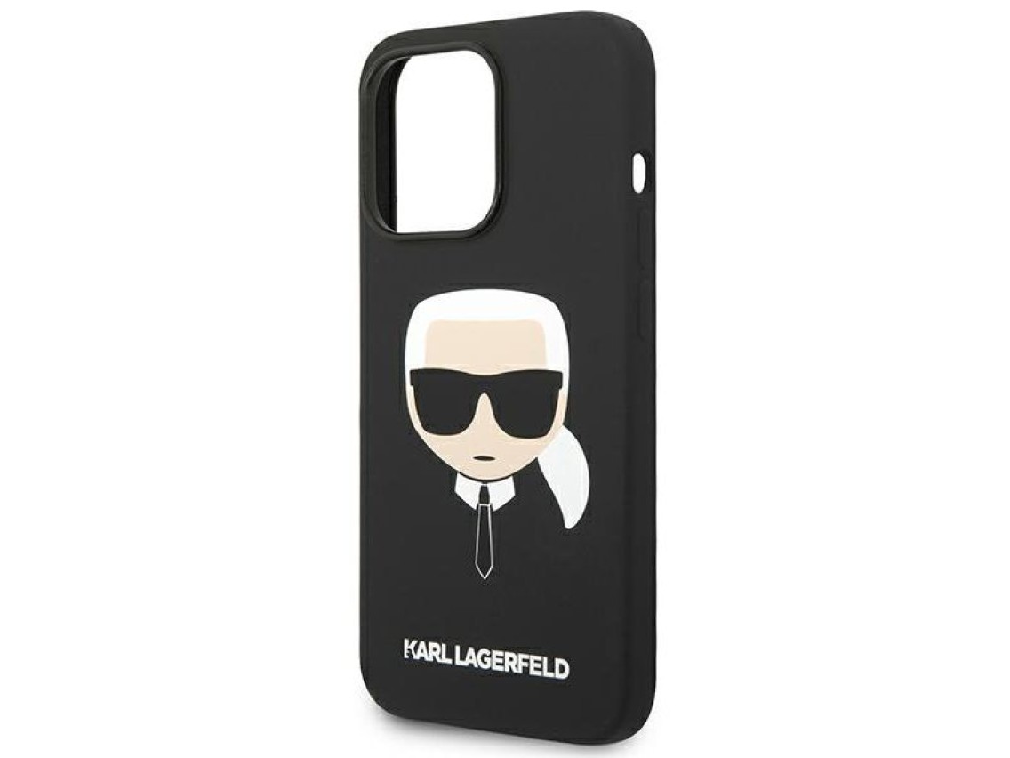 Karl Lagerfeld Silicone Karl`s Head Case for iPhone 14 Pro Max - Black