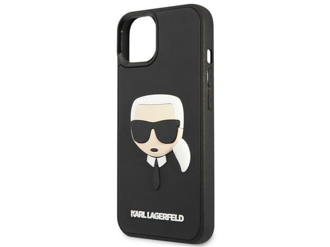 Karl Lagerfeld 3D Rubber Karl`s Head Case for iPhone 13 / 14 / 15 - Black