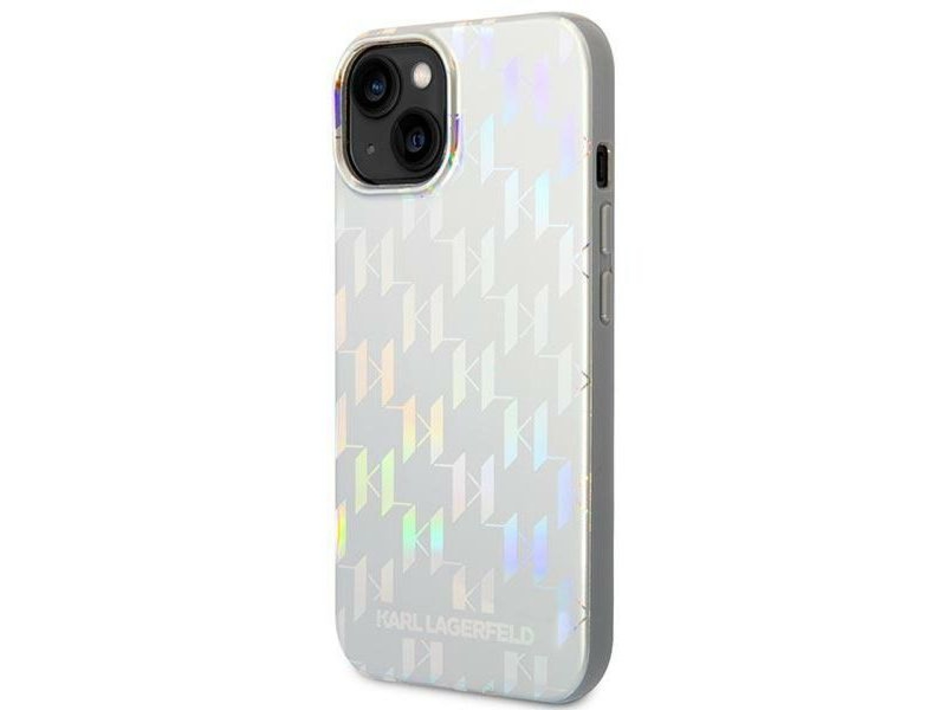 Funda Karl Lagerfeld KLHCP14SLGMMSV3 para iPhone 14/15/13 - plateada