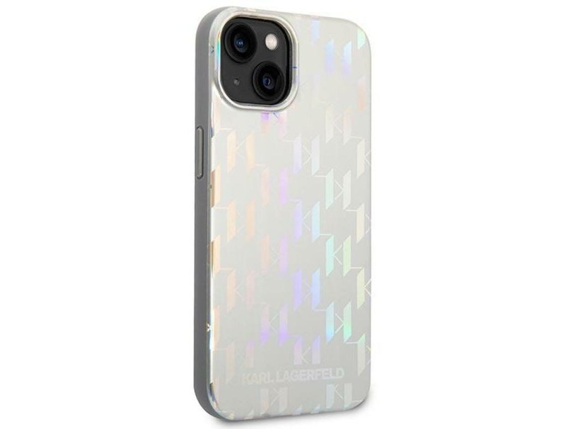 Funda Karl Lagerfeld KLHCP14SLGMMSV3 para iPhone 14/15/13 - plateada