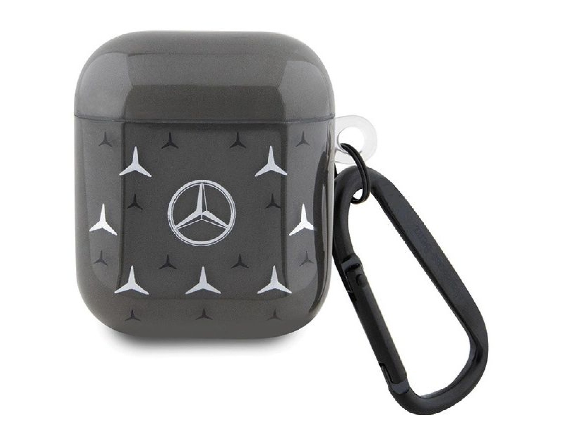 Mercedes MEA28DPMGS Capa para AirPods 1/2 preta/preta com estampa de estrelas grandes