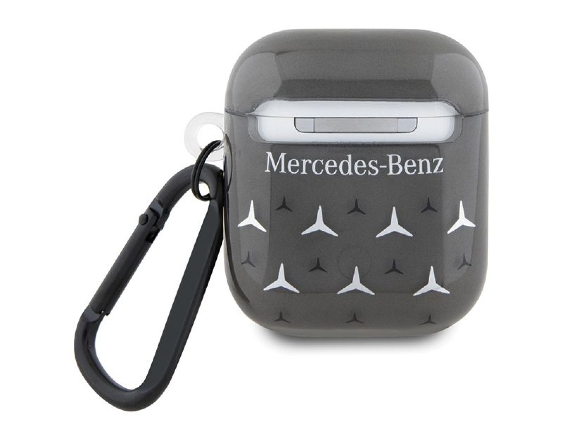 Mercedes MEA28DPMGS Capa para AirPods 1/2 preta/preta com estampa de estrelas grandes