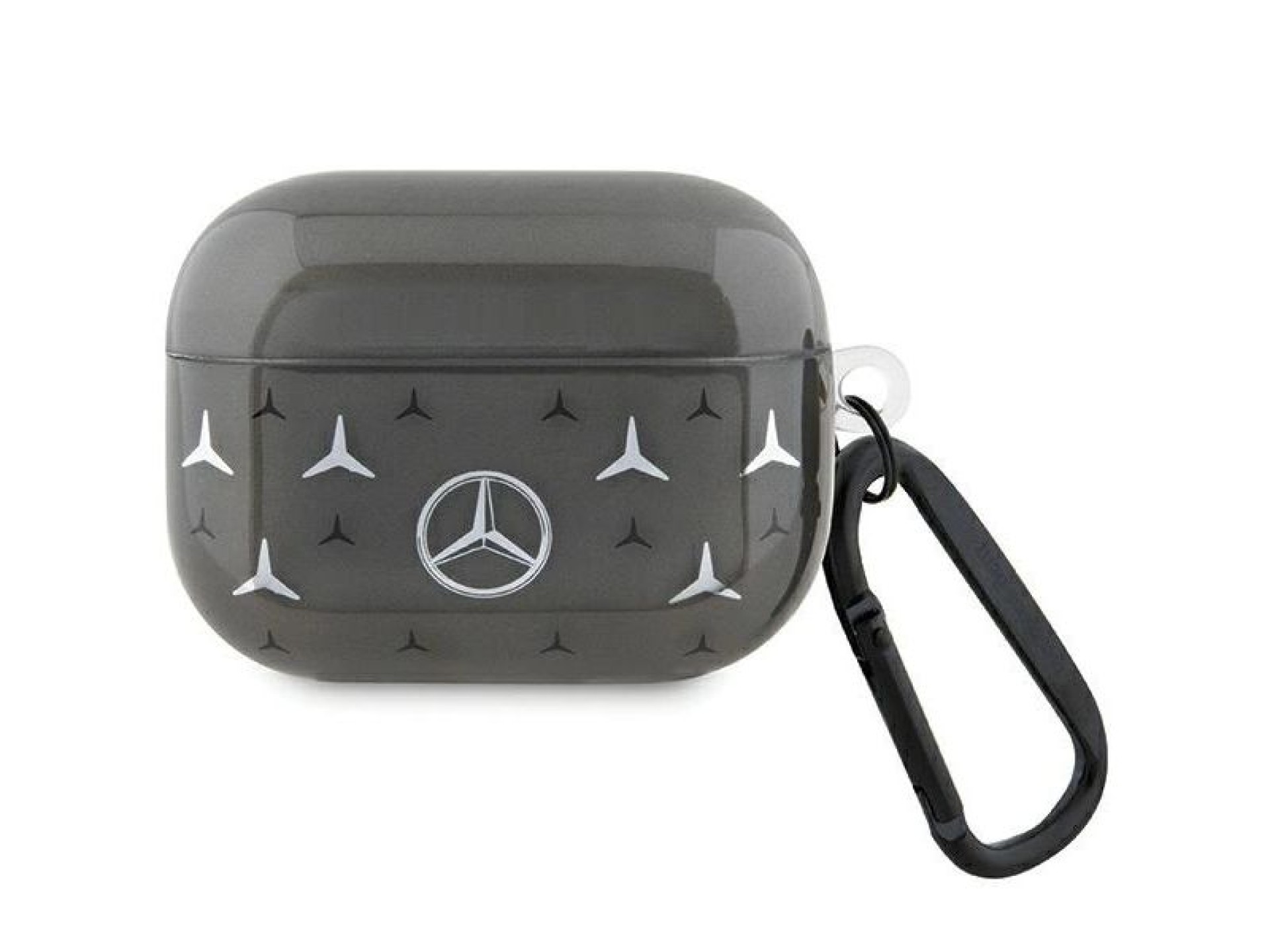 Funda para AirPods Pro Mercedes MEAP8DPMGS negra/negra con estampado de estrellas grandes