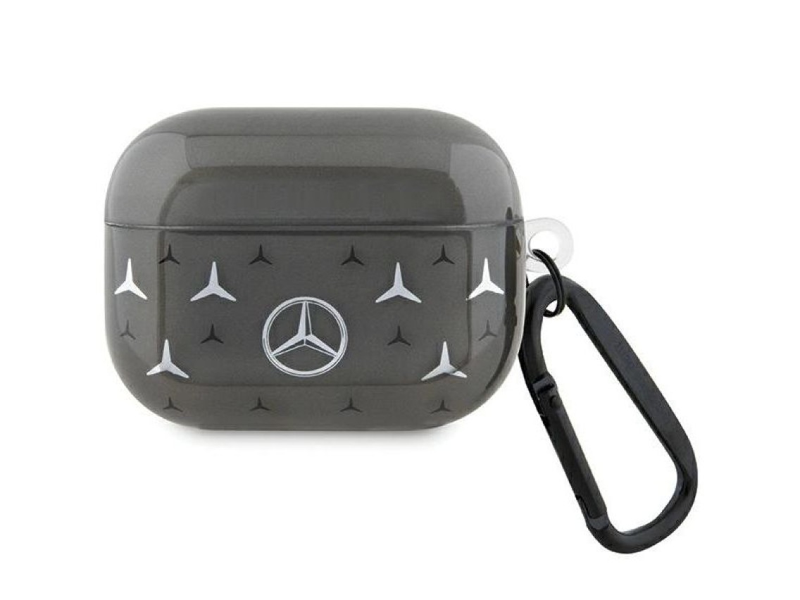 Funda para AirPods Pro Mercedes MEAP8DPMGS negra/negra con estampado de estrellas grandes