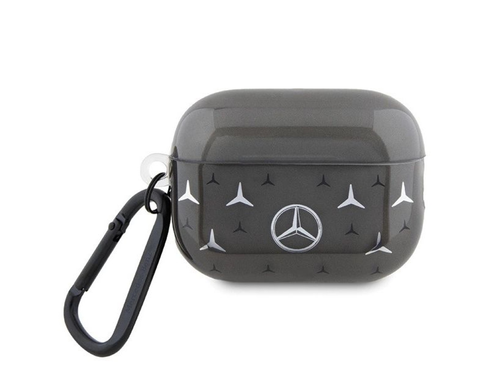 Capa Mercedes MEAP28DPMGS para AirPods Pro 2 (2022/2023) preta com estampa de estrelas grandes