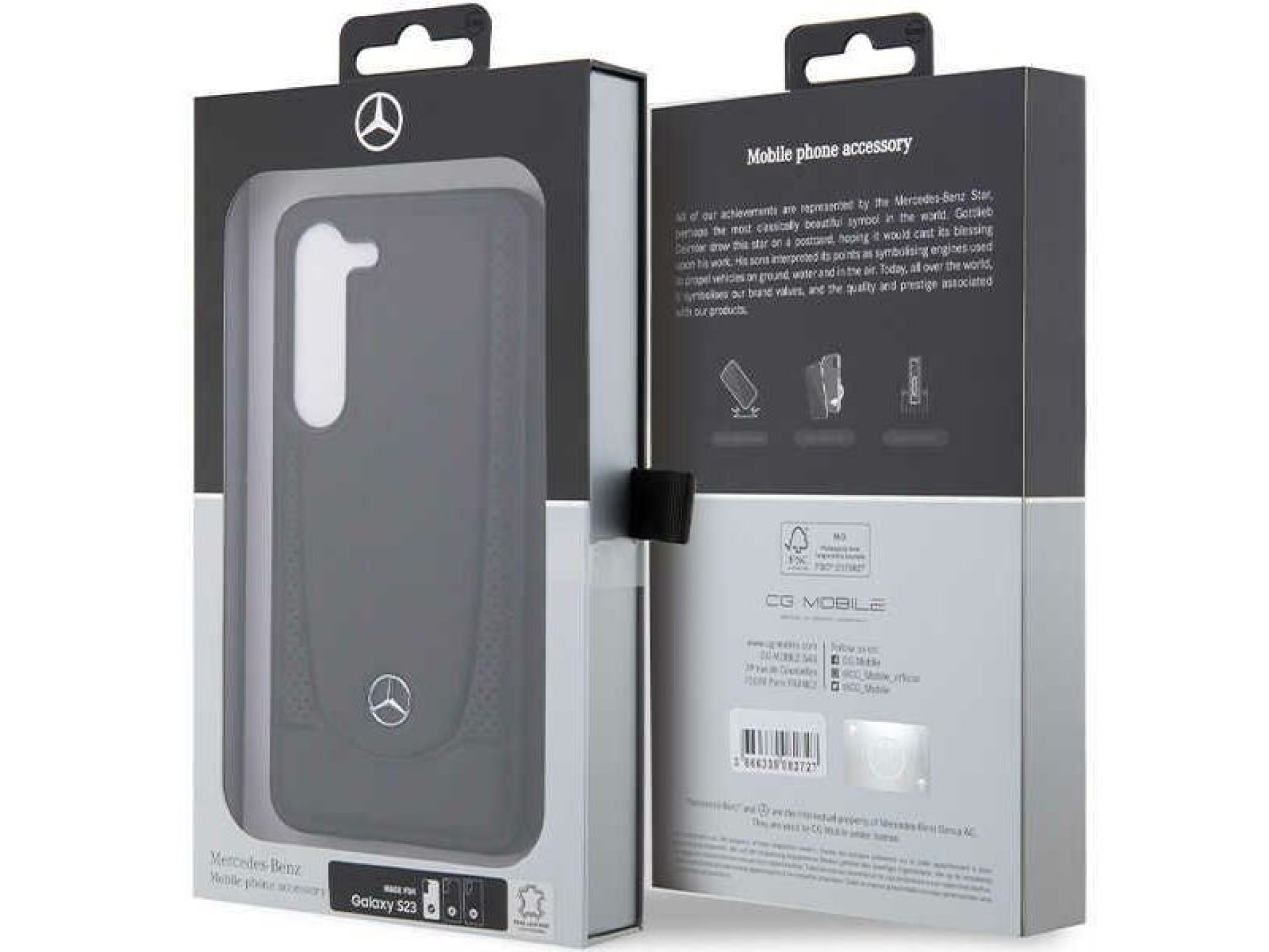 Mercedes Leather Urban case for Samsung Galaxy S23 - black