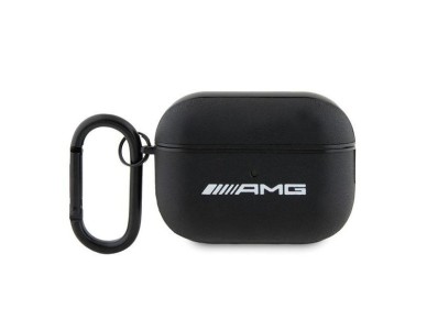 AMG AMAP2SLWK AirPods Pro 2 (2022/2023) cover black/black Leather White Logo AMG AMAP2SLWK AirPods Pro 2 (2022/2023) cover black/black Leather White Logo