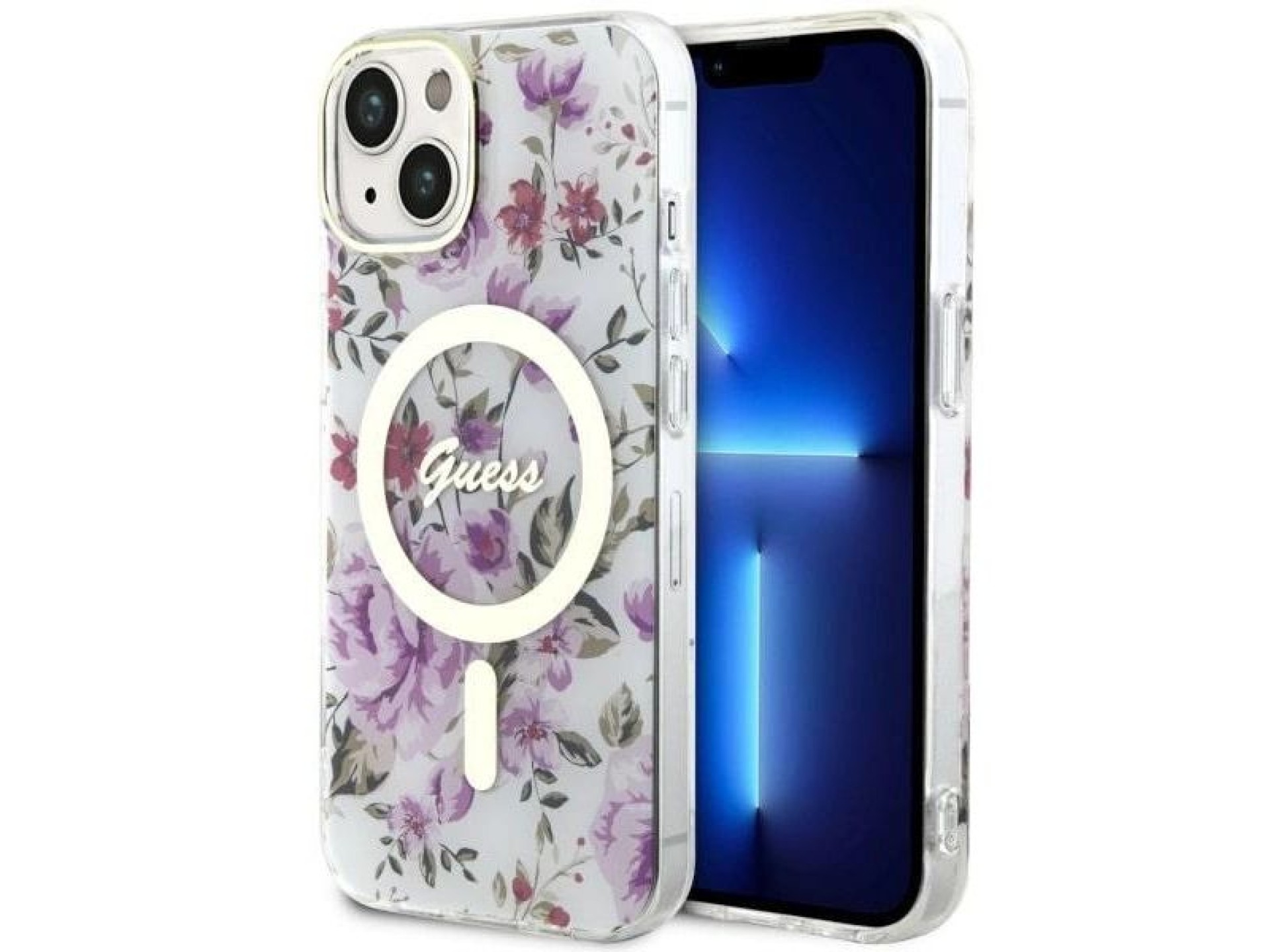 Funda rígida transparente Guess GUHMP14MHCFWST para iPhone 14 Plus de 6,7
