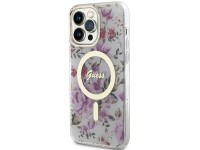 Guess GUHMP14XHCFWST iPhone 14 Pro Max 6.7" transparent hardcase Flower MagSafe Guess GUHMP14XHCFWST iPhone 14 Pro Max 6.7" transparent hardcase Flower MagSafe