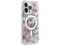 Guess GUHMP14XHCFWST iPhone 14 Pro Max 6.7" transparent hardcase Flower MagSafe Guess GUHMP14XHCFWST iPhone 14 Pro Max 6.7" transparent hardcase Flower MagSafe