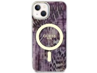 Guess Leopard MagSafe case for iPhone 14 - pink Guess Leopard MagSafe case for iPhone 14 - pink