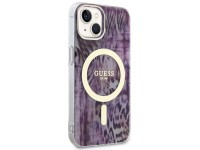 Guess Leopard MagSafe case for iPhone 14 - pink Guess Leopard MagSafe case for iPhone 14 - pink