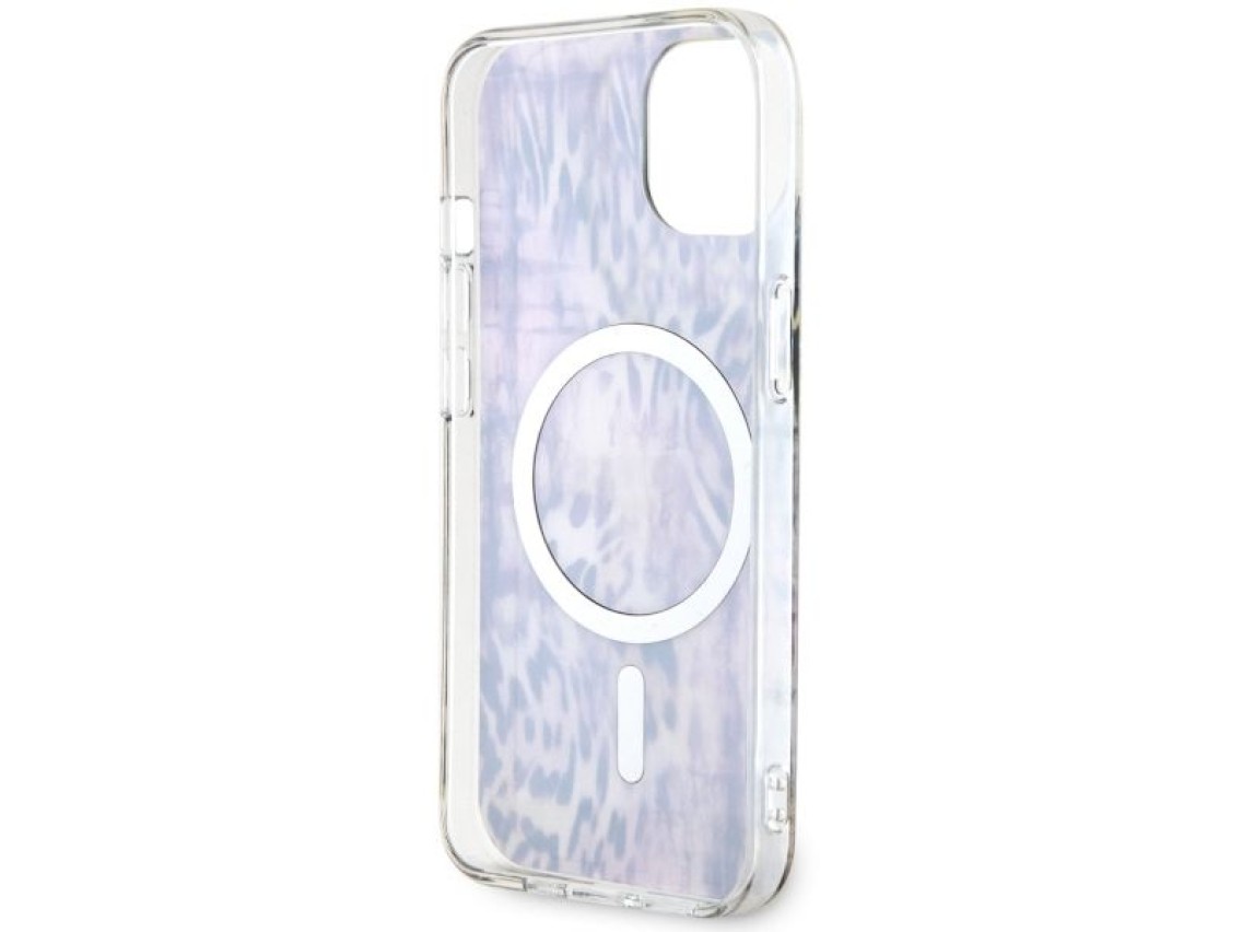 Guess Leopard MagSafe case for iPhone 14 - pink
