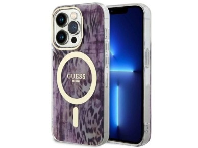 Guess GUHMP14XHLEOPWP iPhone 14 Pro Max 6.7" pink/pink hardcase Leopard MagSafe Guess GUHMP14XHLEOPWP iPhone 14 Pro Max 6.7" pink/pink hardcase Leopard MagSafe