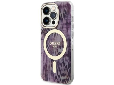 Guess GUHMP14XHLEOPWP iPhone 14 Pro Max 6.7" pink/pink hardcase Leopard MagSafe Guess GUHMP14XHLEOPWP iPhone 14 Pro Max 6.7" pink/pink hardcase Leopard MagSafe