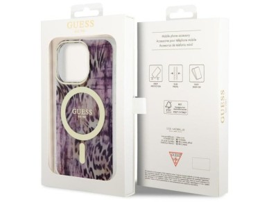 Guess GUHMP14XHLEOPWP iPhone 14 Pro Max 6.7" pink/pink hardcase Leopard MagSafe Guess GUHMP14XHLEOPWP iPhone 14 Pro Max 6.7" pink/pink hardcase Leopard MagSafe