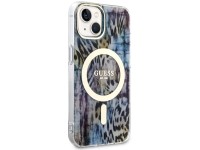 Funda Guess Leopard MagSafe para iPhone 14 - azul Funda Guess Leopard MagSafe para iPhone 14 - azul