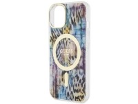 Funda Guess Leopard MagSafe para iPhone 14 - azul Funda Guess Leopard MagSafe para iPhone 14 - azul