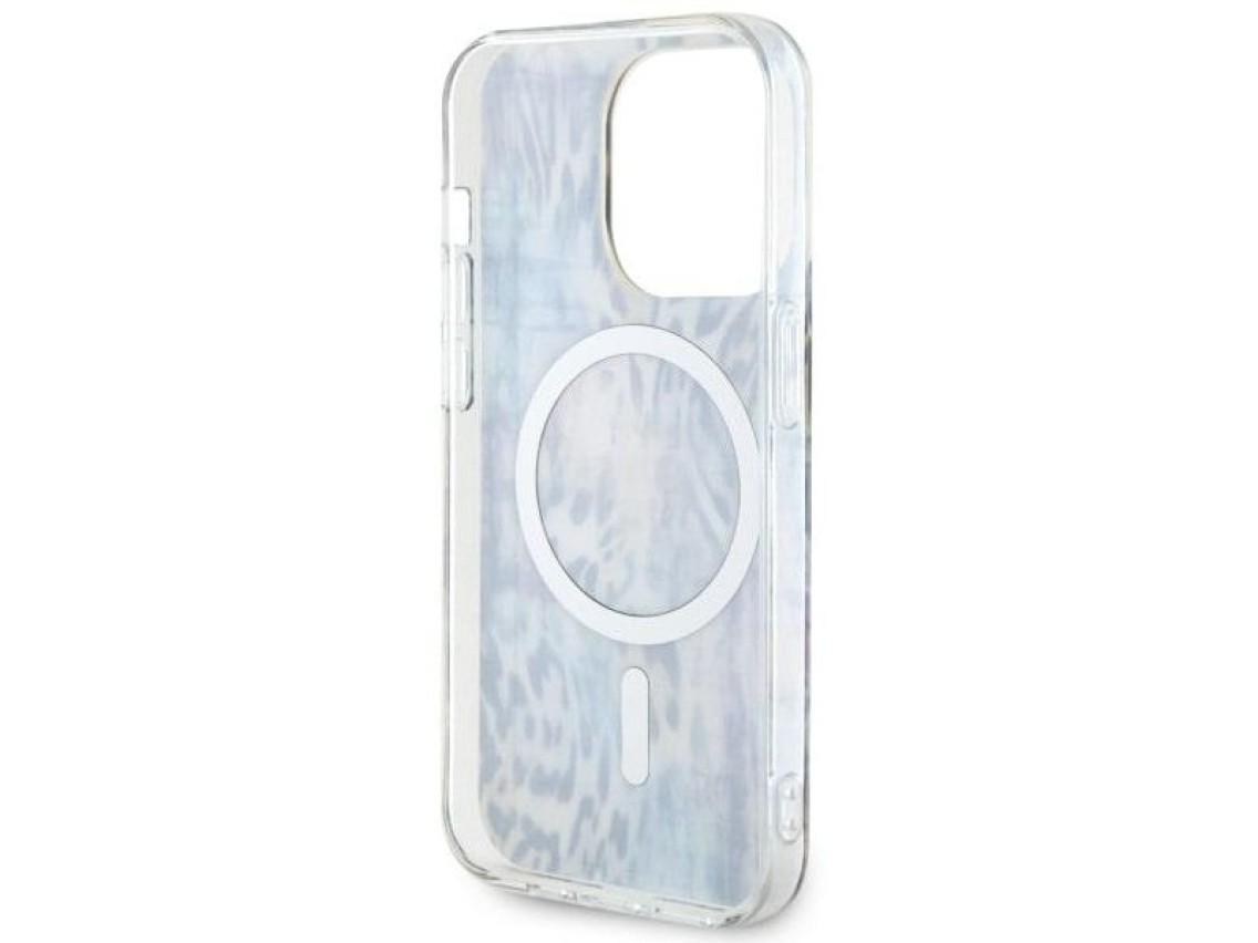 Guess GUHMP14LHLEOPWB iPhone 14 Pro 6.1" blue/blue hardcase Leopard MagSafe