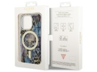 Guess GUHMP14LHLEOPWB iPhone 14 Pro 6.1" blue/blue hardcase Leopard MagSafe Guess GUHMP14LHLEOPWB iPhone 14 Pro 6.1" blue/blue hardcase Leopard MagSafe