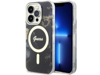 Capa rígida preta/preta Guess GUHMP14XHTMRSK para iPhone 14 Pro Max 6.7" com estampa de mármore dour Capa rígida preta/preta Guess GUHMP14XHTMRSK para iPhone 14 Pro Max 6.7" com estampa de mármore dour