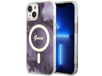 Funda rígida Guess GUHMP14SHTMRSU para iPhone 14 de 6,1" color morado/morado con diseño de mármol do Funda rígida Guess GUHMP14SHTMRSU para iPhone 14 de 6,1" color morado/morado con diseño de mármol do