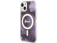 Funda rígida Guess GUHMP14SHTMRSU para iPhone 14 de 6,1" color morado/morado con diseño de mármol do Funda rígida Guess GUHMP14SHTMRSU para iPhone 14 de 6,1" color morado/morado con diseño de mármol do