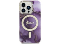 Funda rígida Guess GUHMP14LHTMRSU para iPhone 14 Pro de 6,1" color morado/morado con diseño de mármo Funda rígida Guess GUHMP14LHTMRSU para iPhone 14 Pro de 6,1" color morado/morado con diseño de mármo